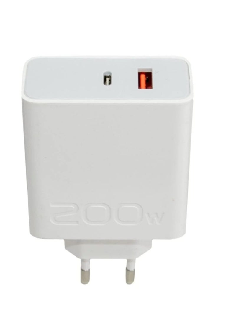 شاحن فائق السرعة بقوة 200 واط بتقنية GaN لهواتف Vivo iQoo 10 Pro 10 9T 9 Pro 8 Pro 7، متوافق مع محول الشحن السريع Mi بقوة 120 واط و66 واط و10 أمبير (بدون كابل). - Image 1